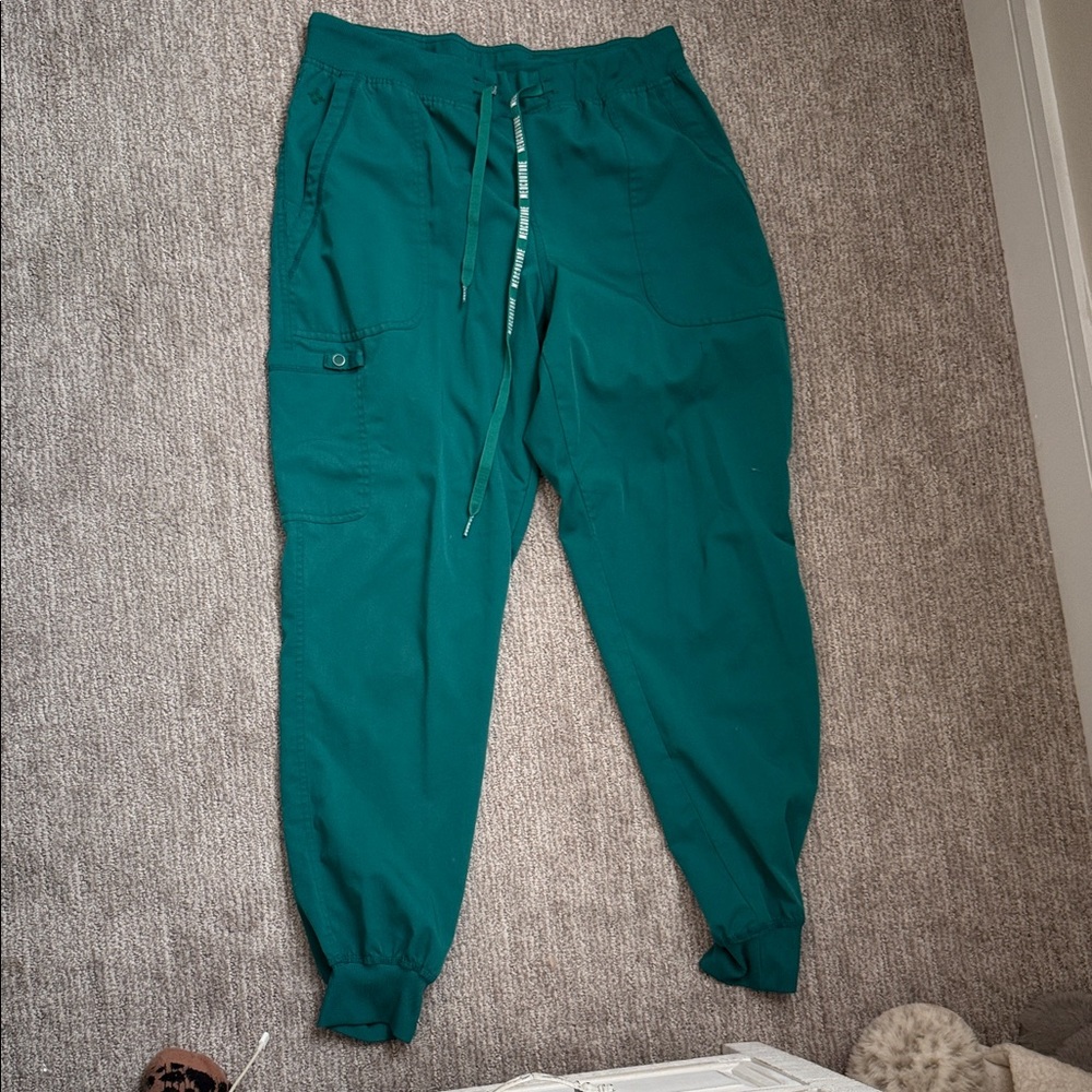 Med Couture Hunter Green Jogger scrub Pants LT